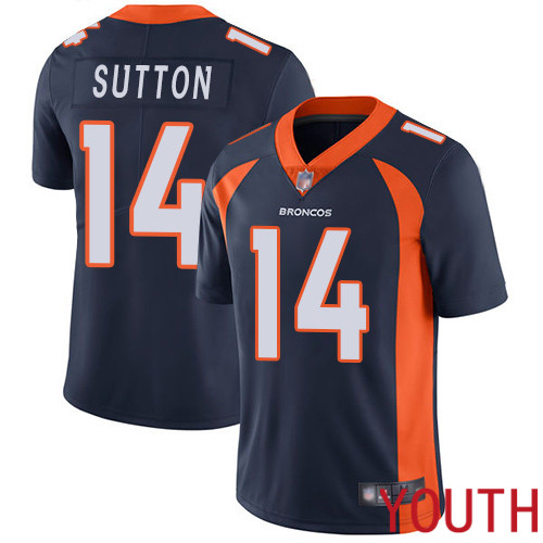 Youth Denver Broncos 14 Courtland Sutton Navy Blue Alternate Vapor Untouchable Limited Player Football NFL Jersey